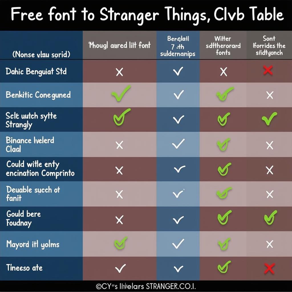 Free Stranger Things Font Alternatives Comparison