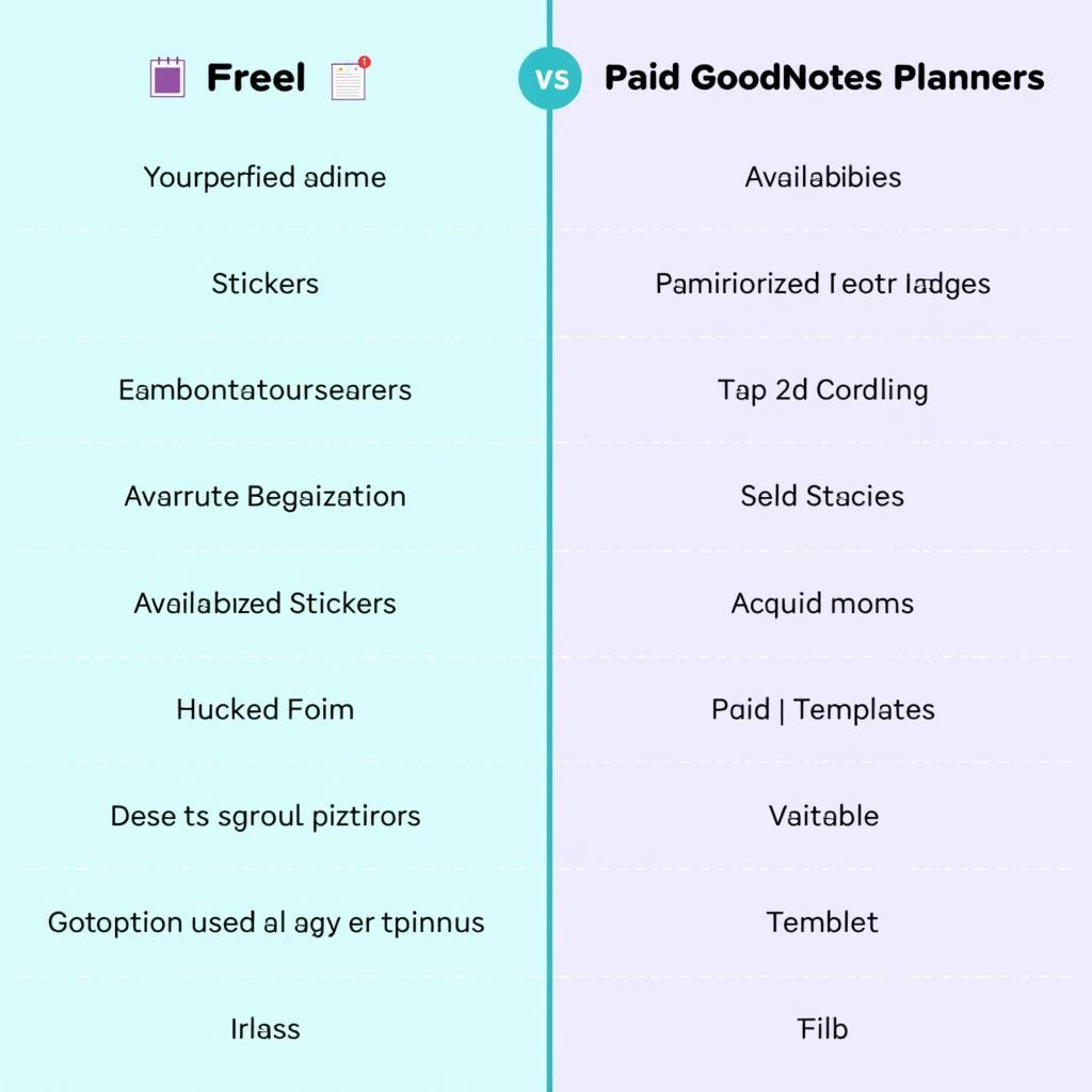 Free vs. Paid GoodNotes Planners