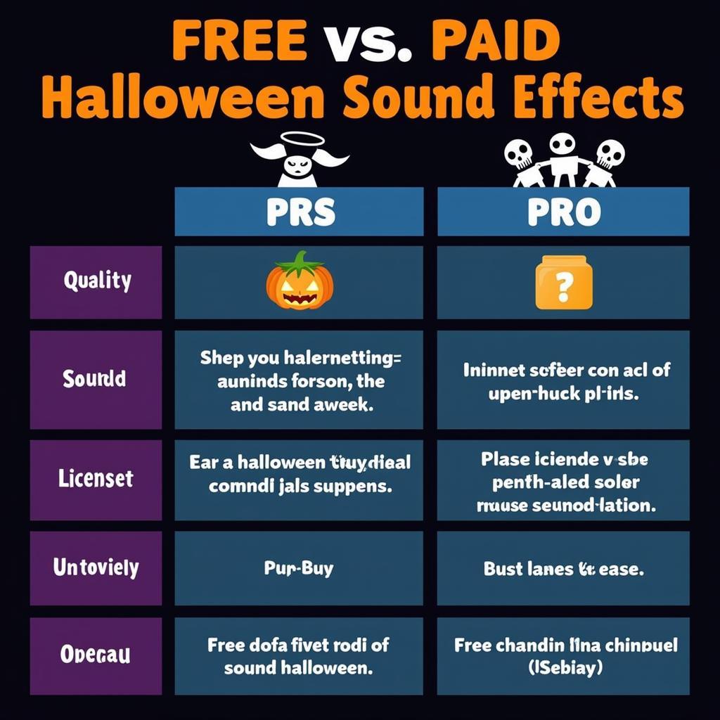 Comparing free and paid Halloween sound effects