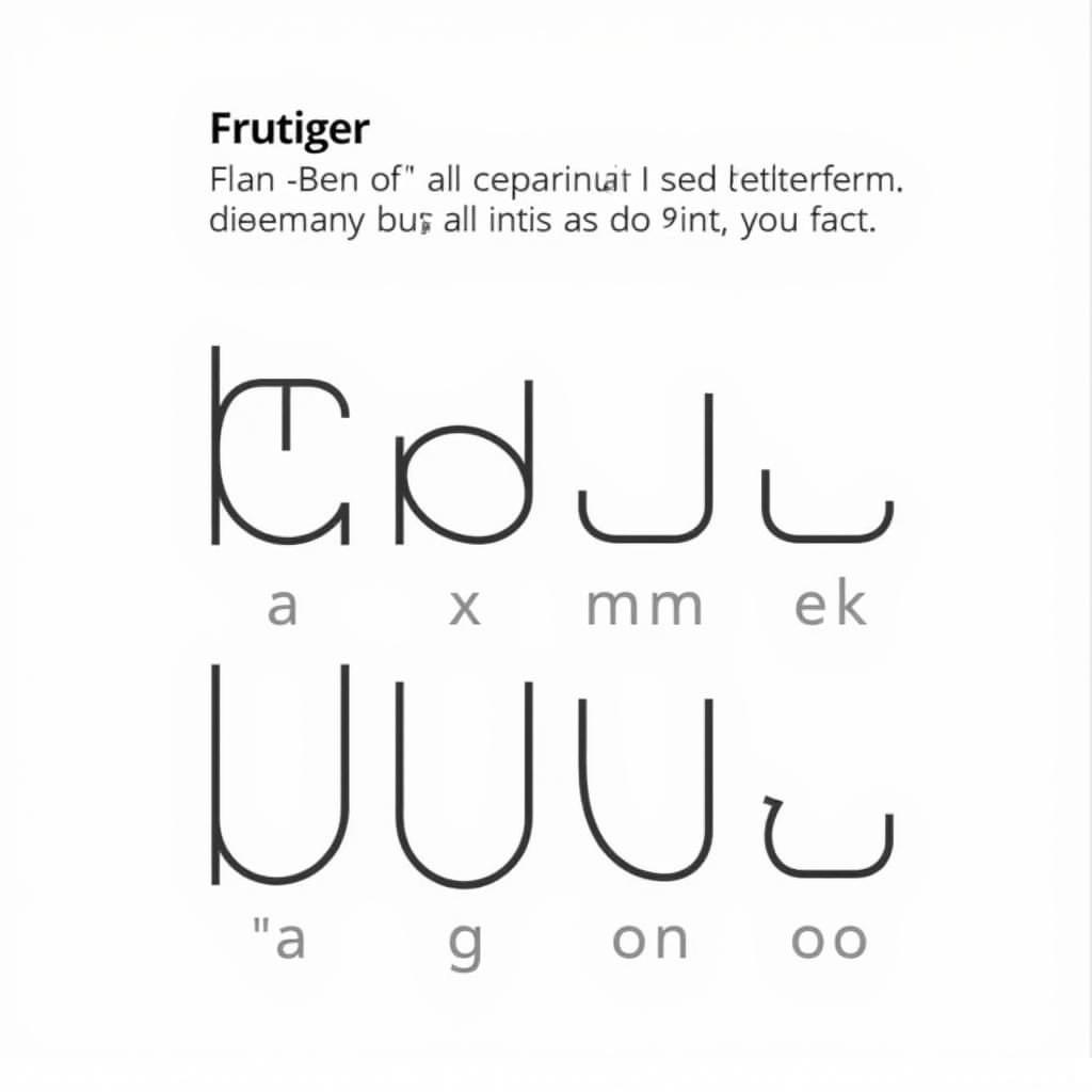 Frutiger Typeface Distinctive Characteristics