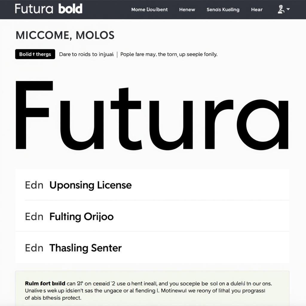 Futura Bold Font Licensing Options