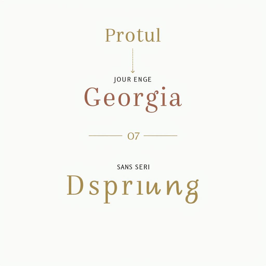 Georgia Font Pairing Example