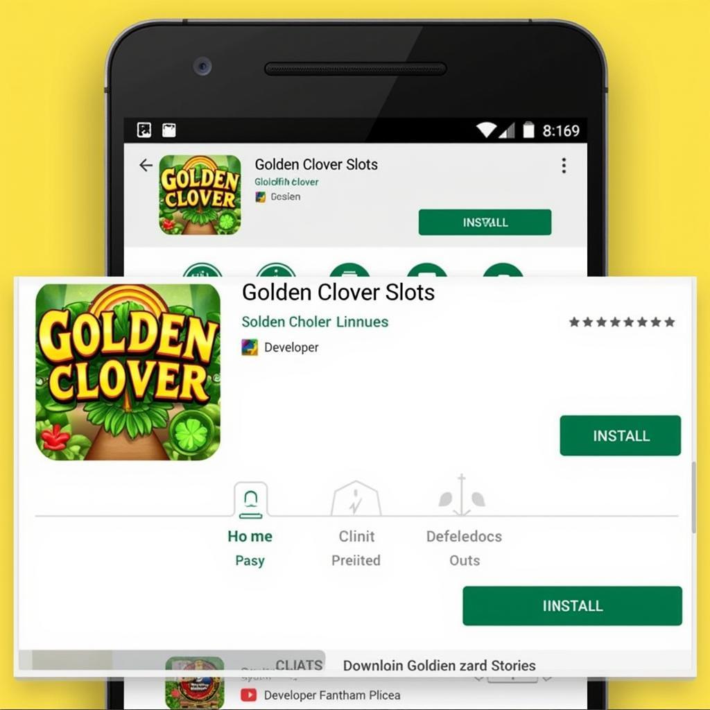 Downloading Golden Clover Slots from the Google Play Store