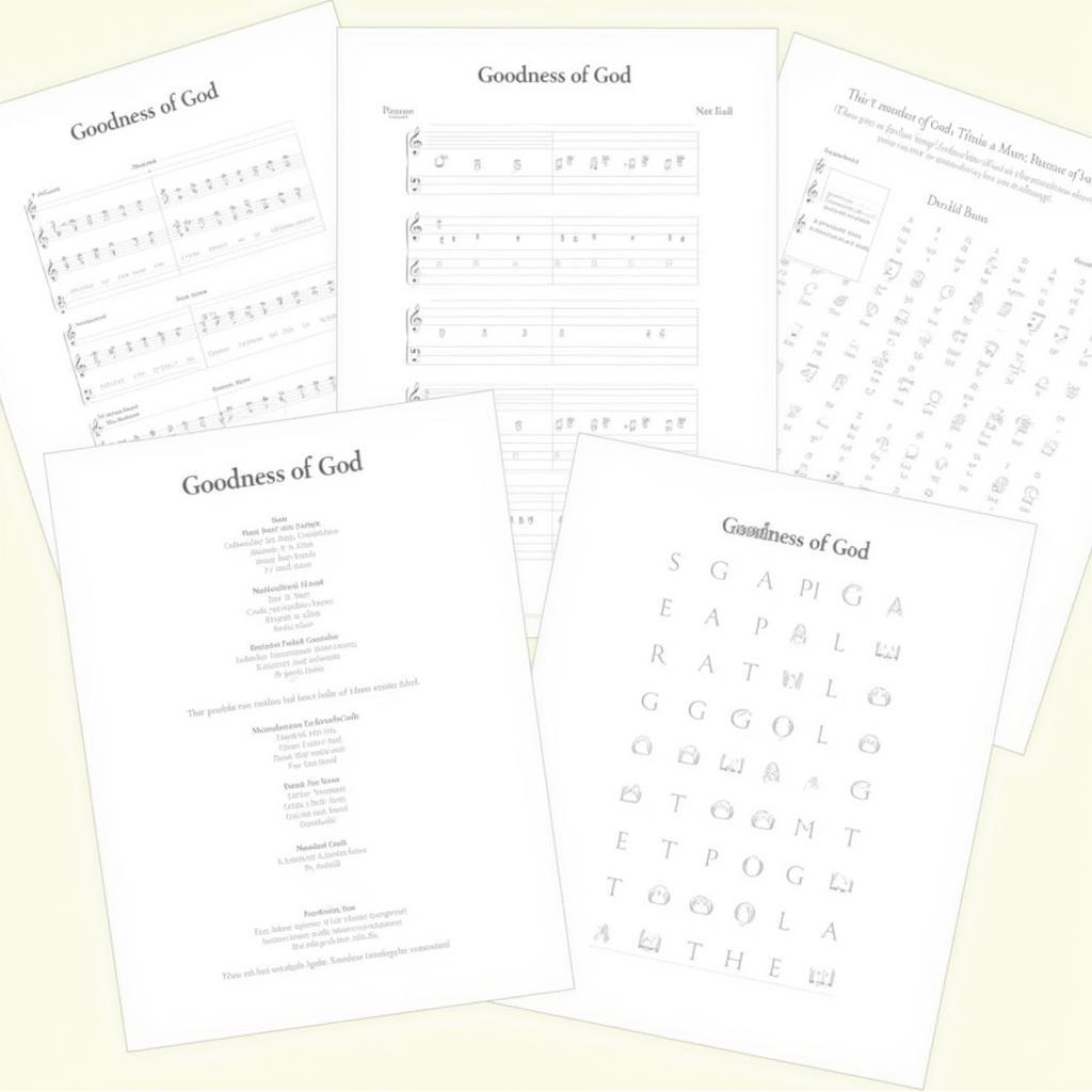 Goodness of God Sheet Music: Various Arrangements