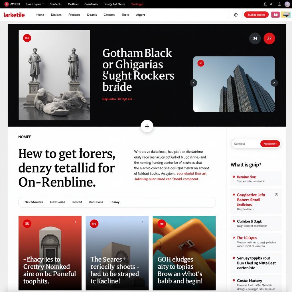 Gotham Black Web Design Example