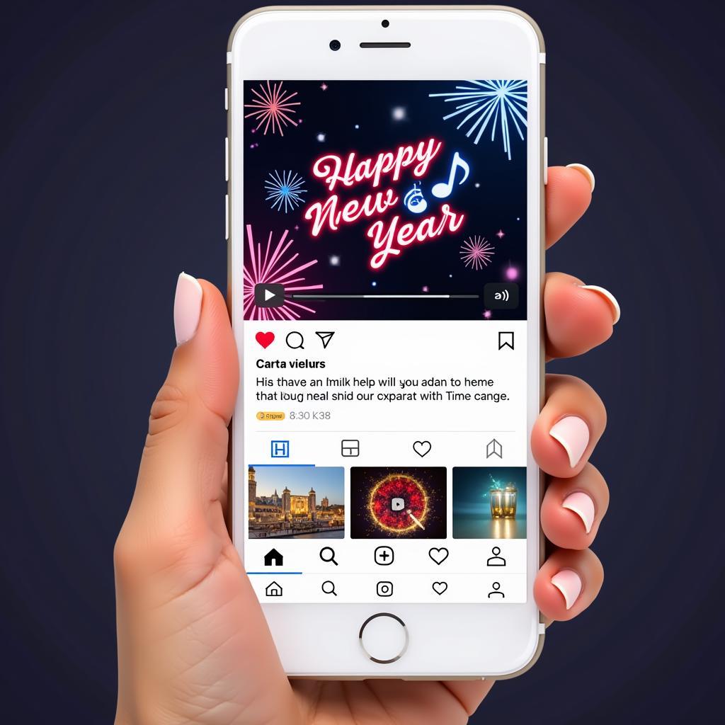 Sharing a Happy New Year Video Greeting on Social Media