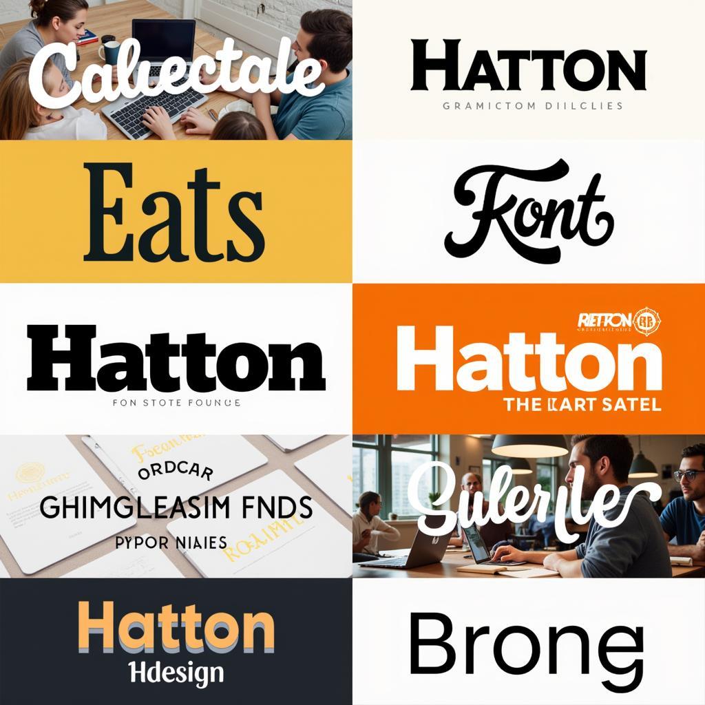 Hatton Font Design Examples