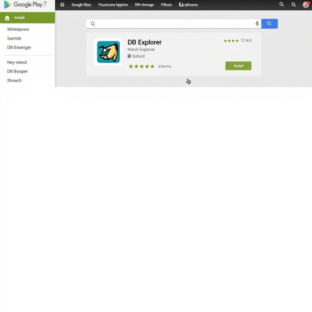 Installing DB Explorer from Google Play