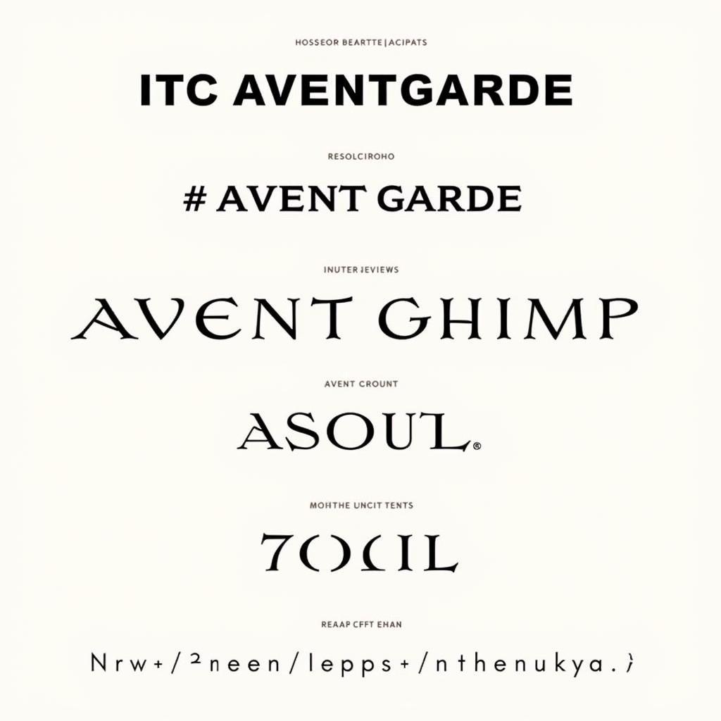 ITC Avant Garde Font Example