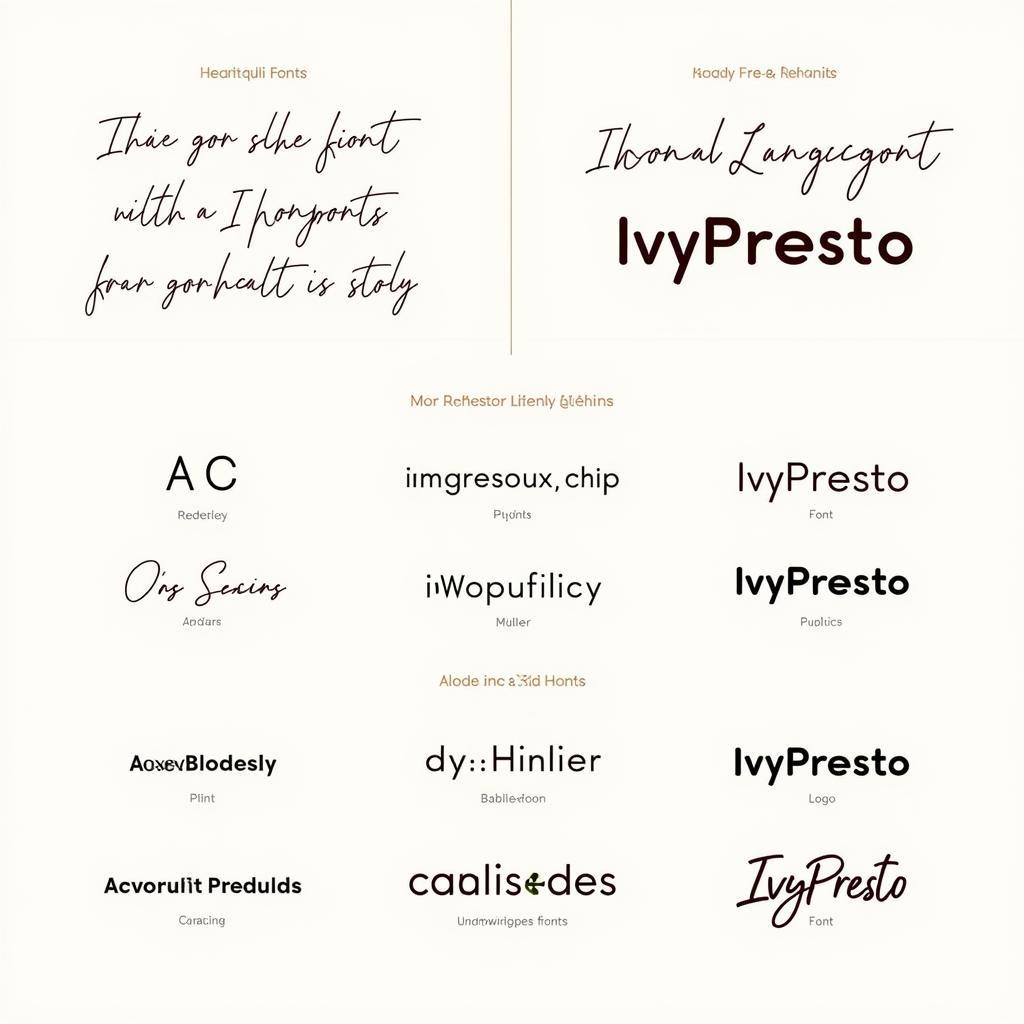 IvyPresto Font Examples