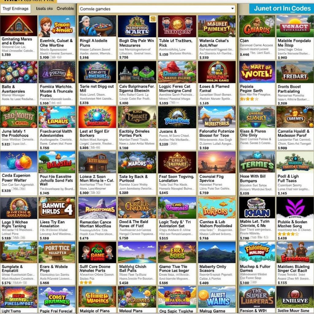 Juwaonline Game Selection