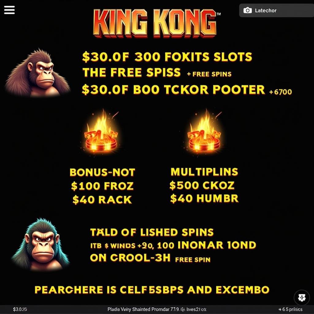 King Kong Slots Bonus Features Free Spins