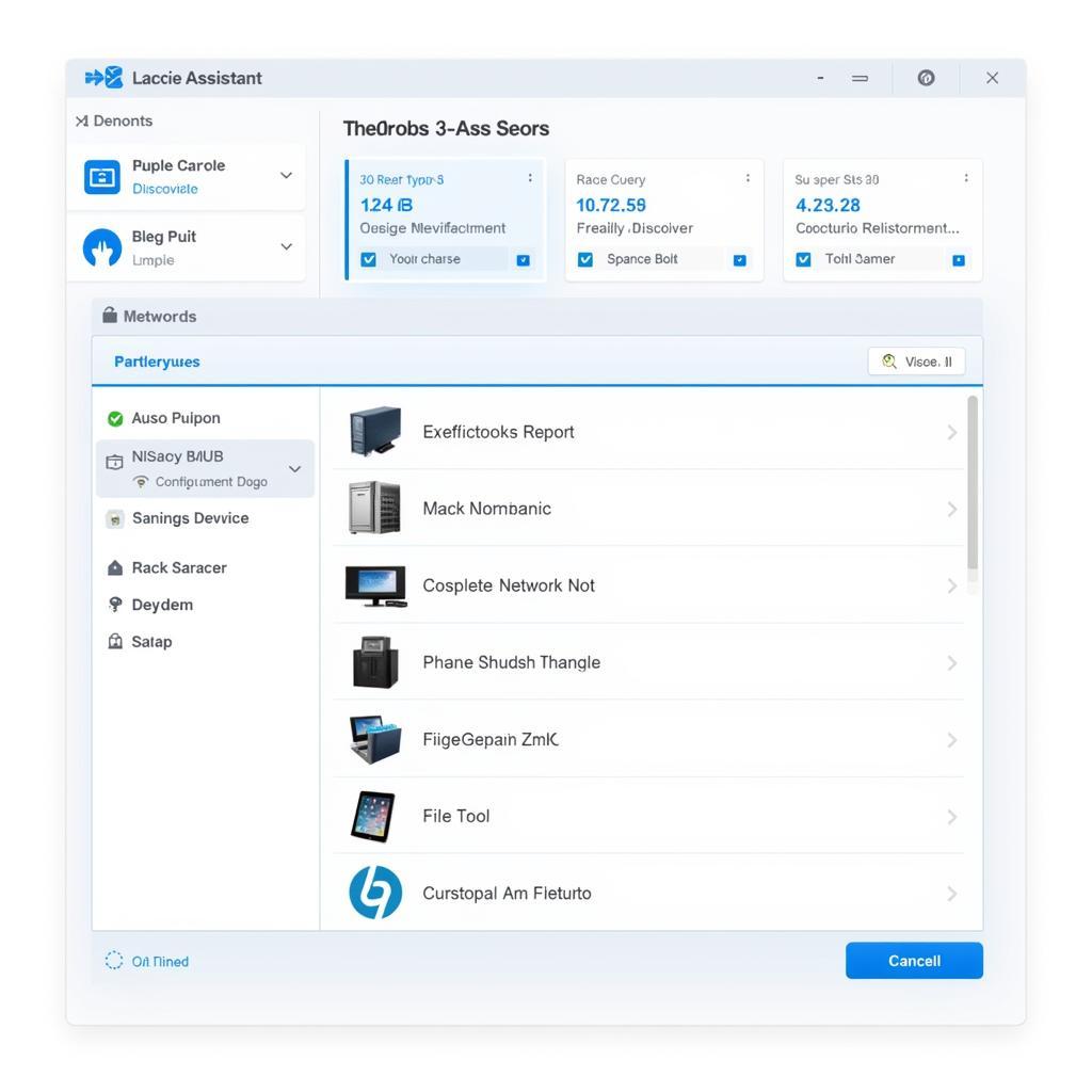 Lacie Network Assistant Interface