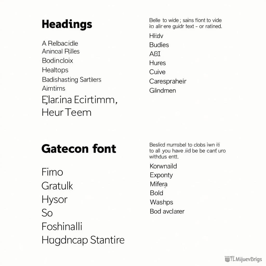 Examples of Latin Wide Font Pairing