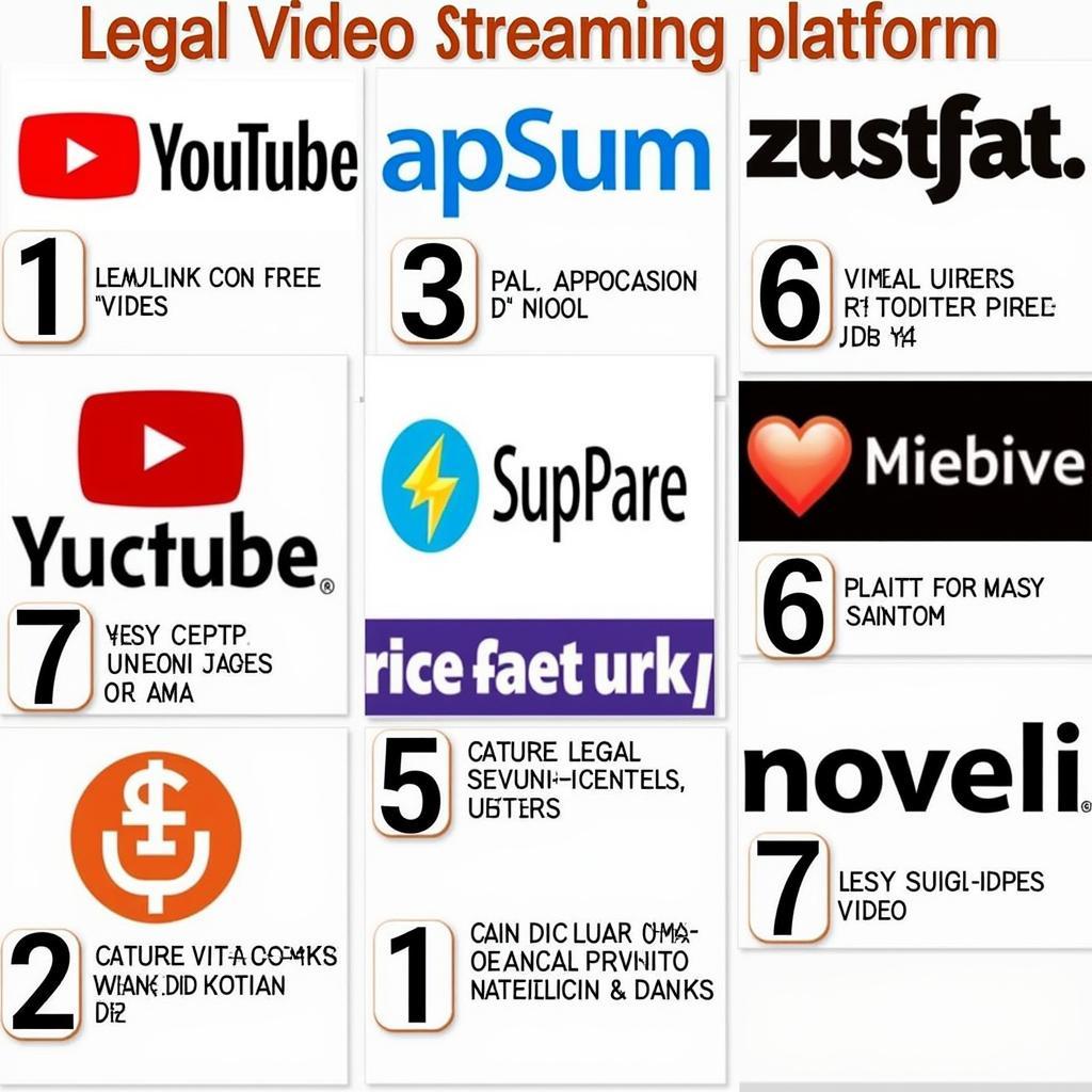 Legal video streaming platforms