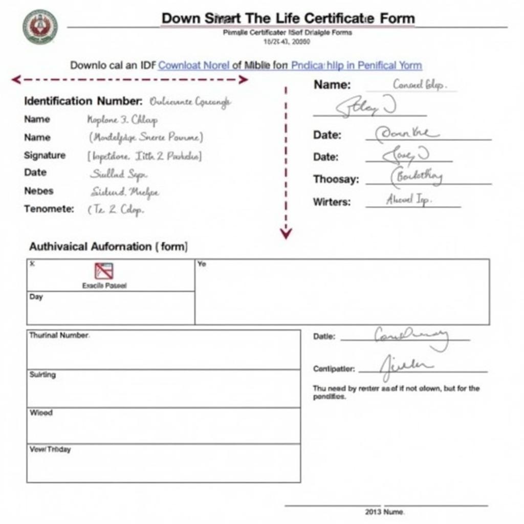 Life Certificate Form 2023 PDF Download Example