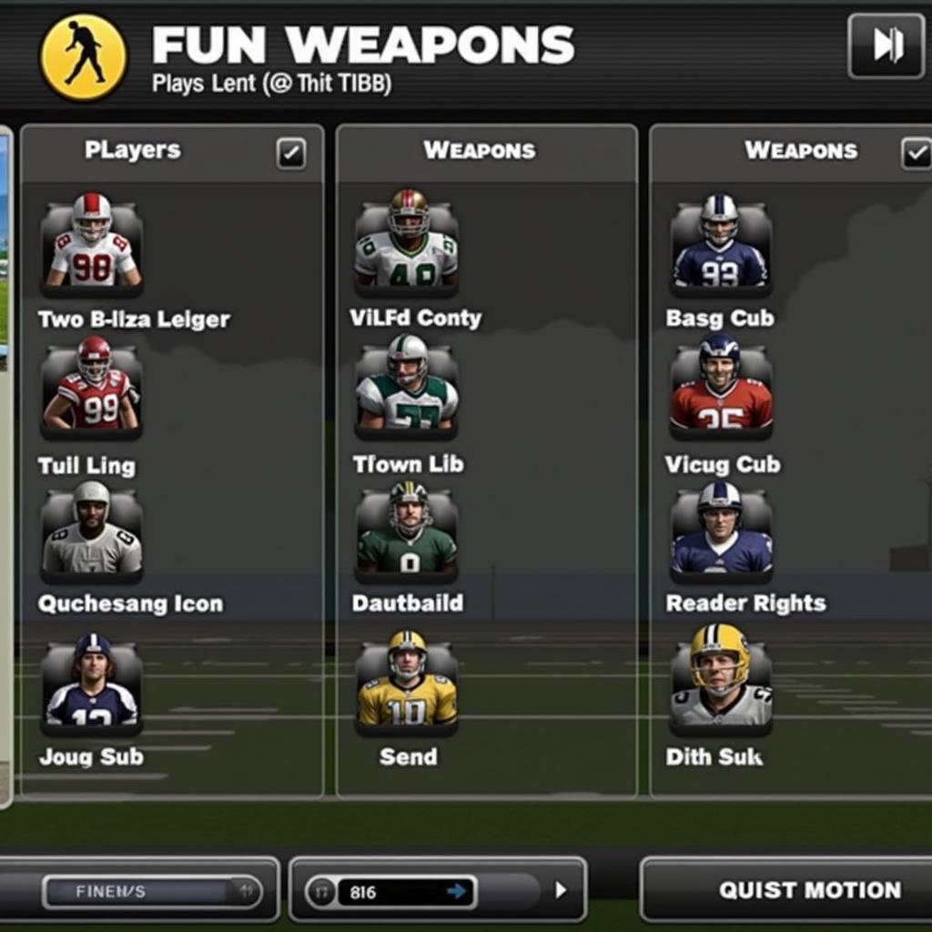 Madden 2008 Weapons System