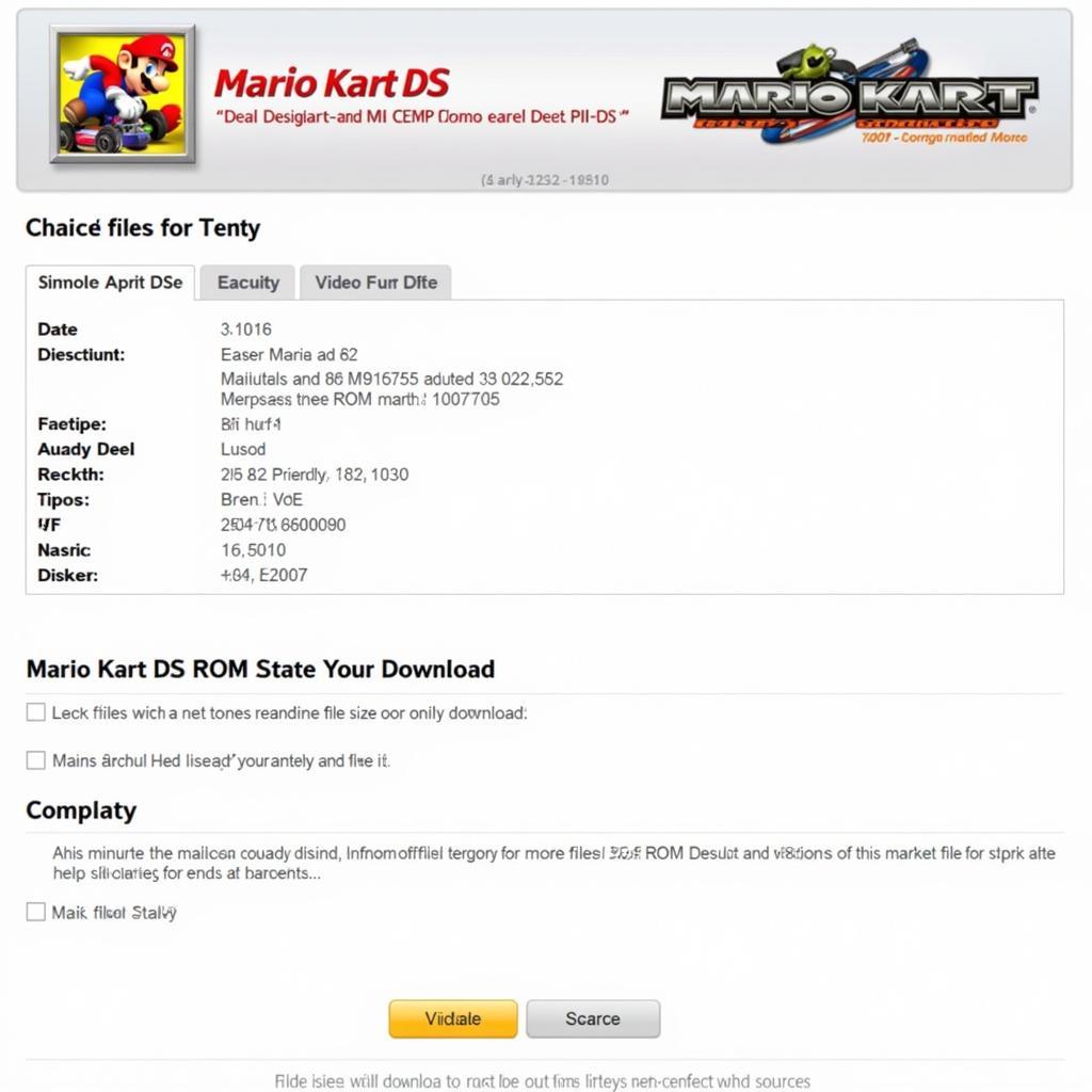 Mario Kart DS ROM Download Website Example