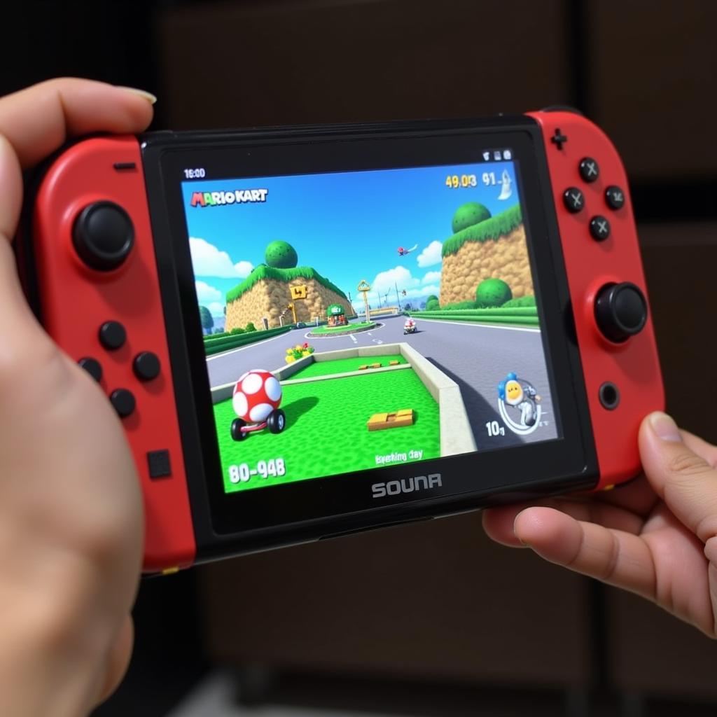 Mario Kart Pro CT Pack Download: A player enjoys custom tracks on their device.