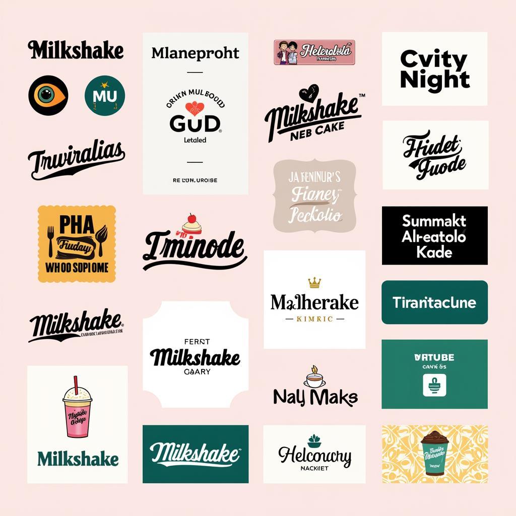 Milkshake Font Design Examples