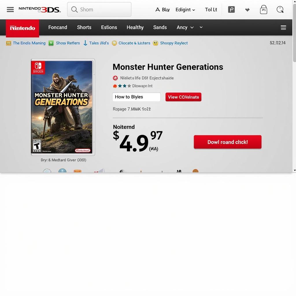 Monster Hunter Generations 3DS eShop Download