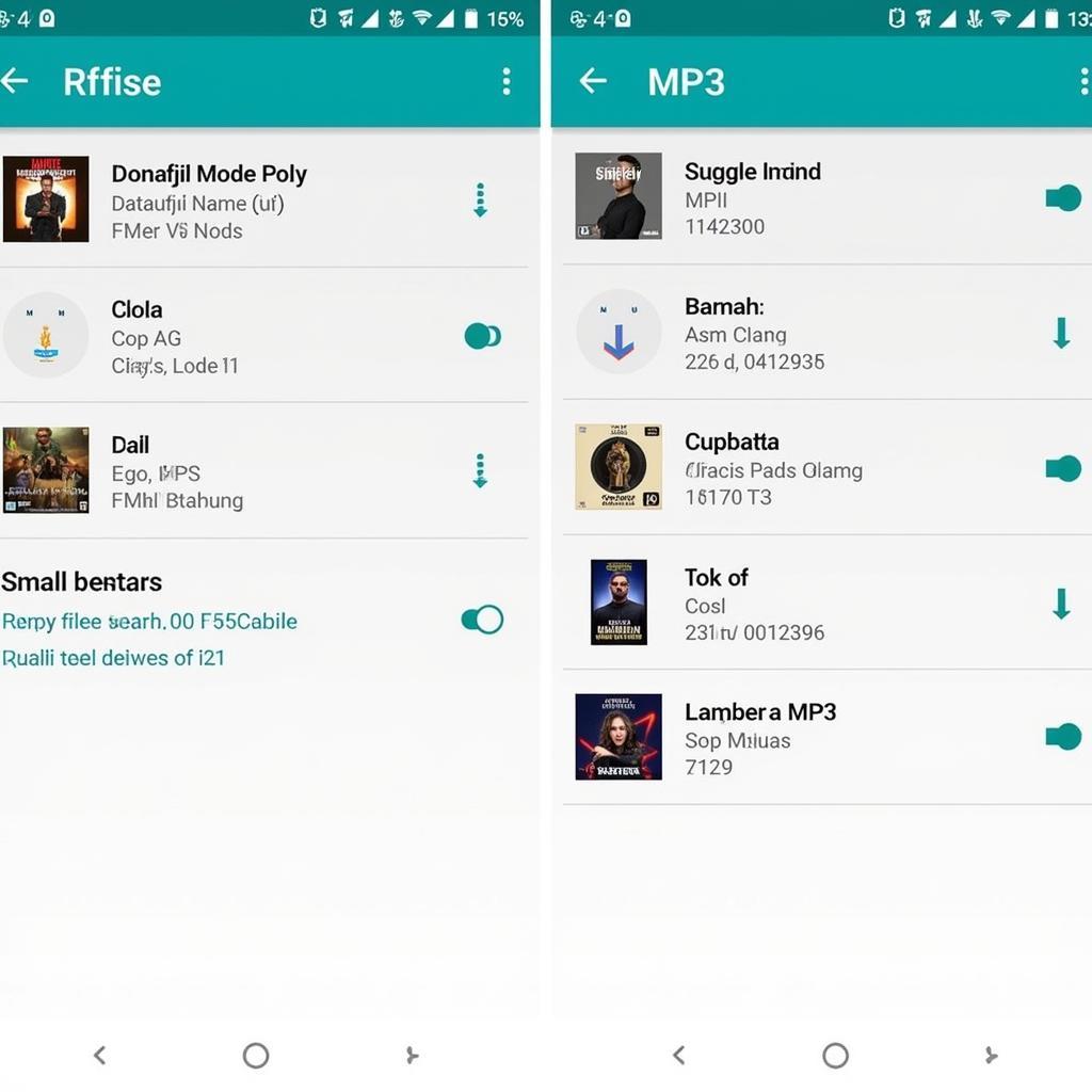 MP3 file saved on a mobile device