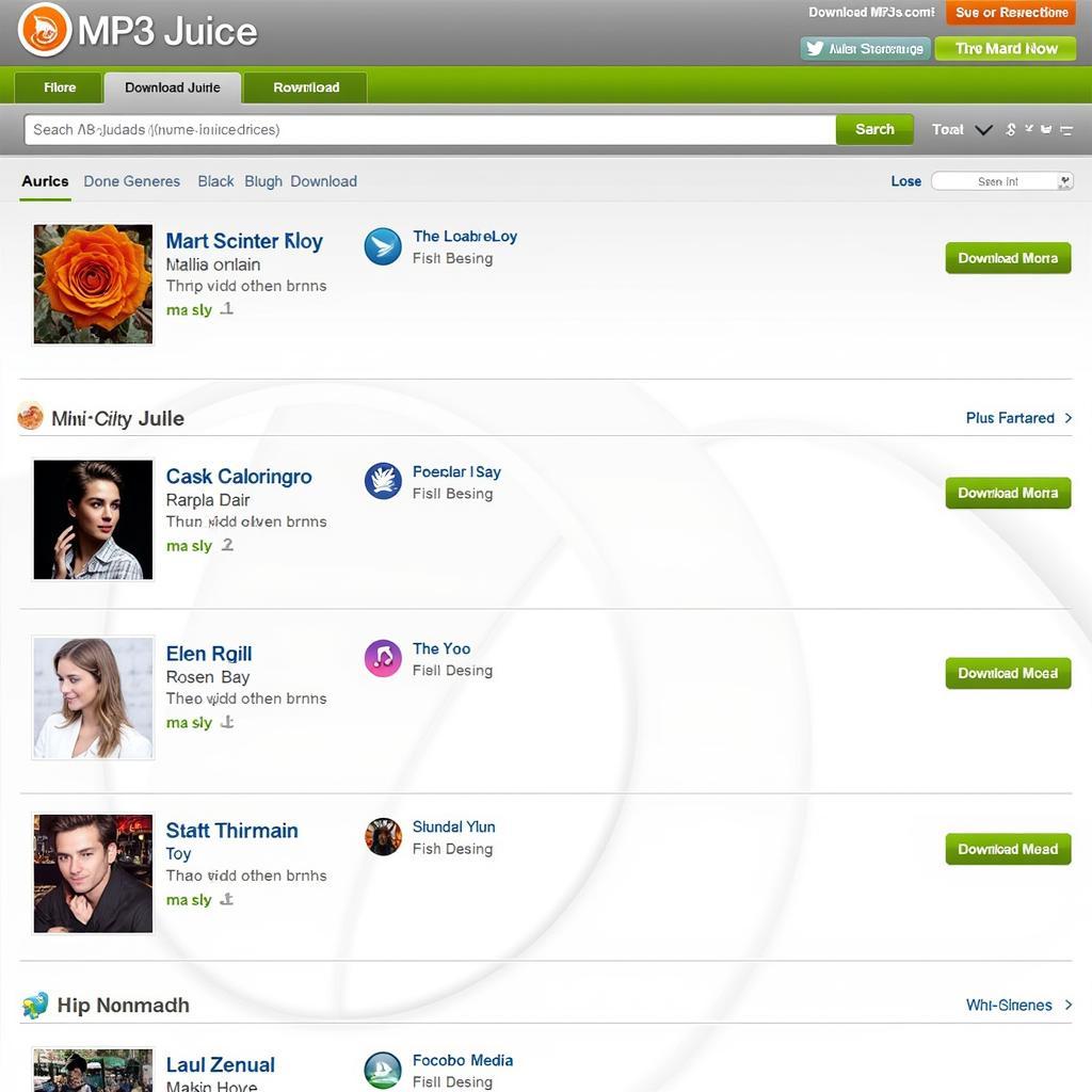 MP3 Juice Free Music Download Interface