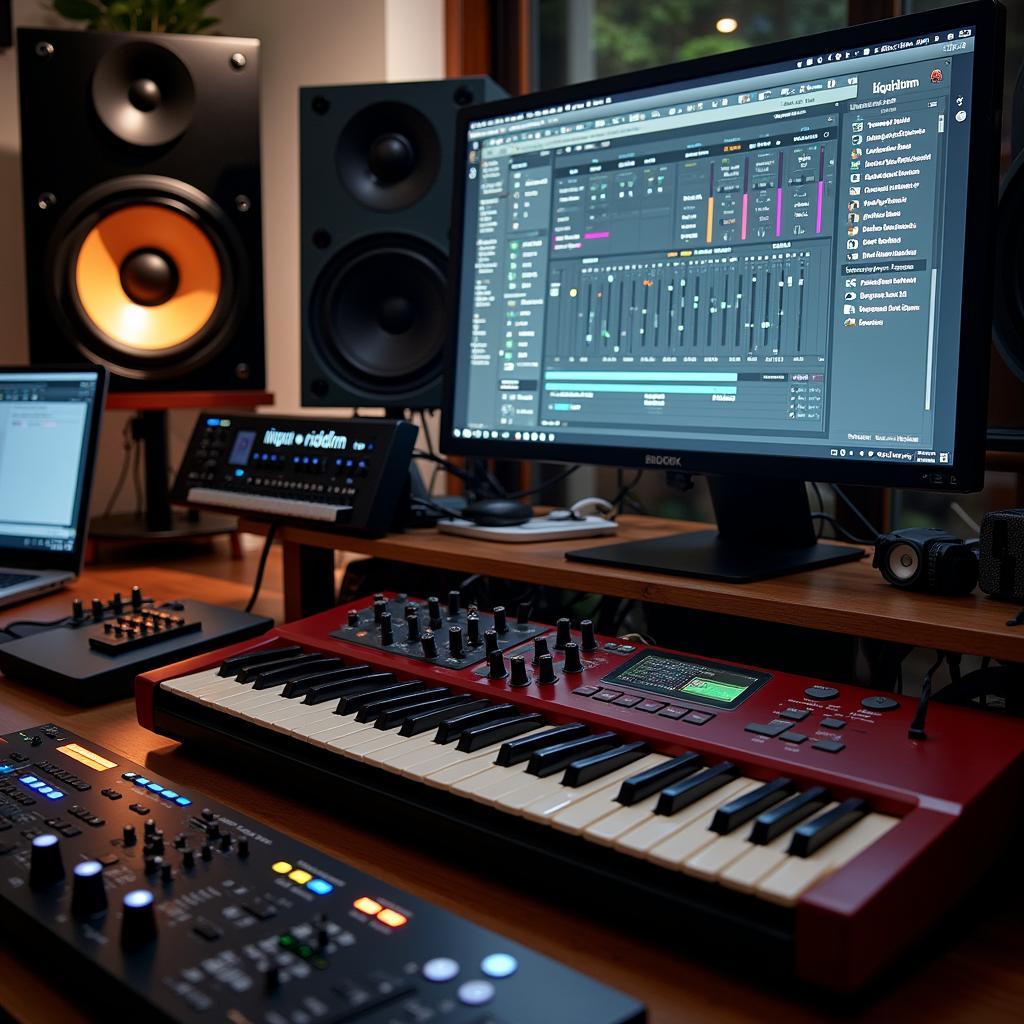 Music Production Setup with Liquid Riddim