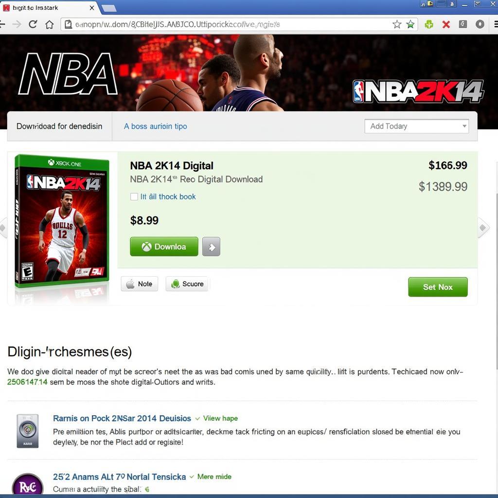 NBA 2K14 Xbox One Digital Download Marketplace Screenshot