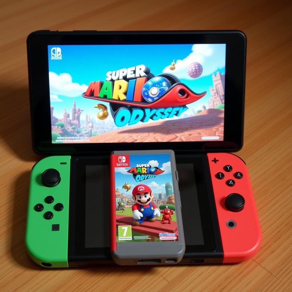 Nintendo Switch with Super Mario Odyssey