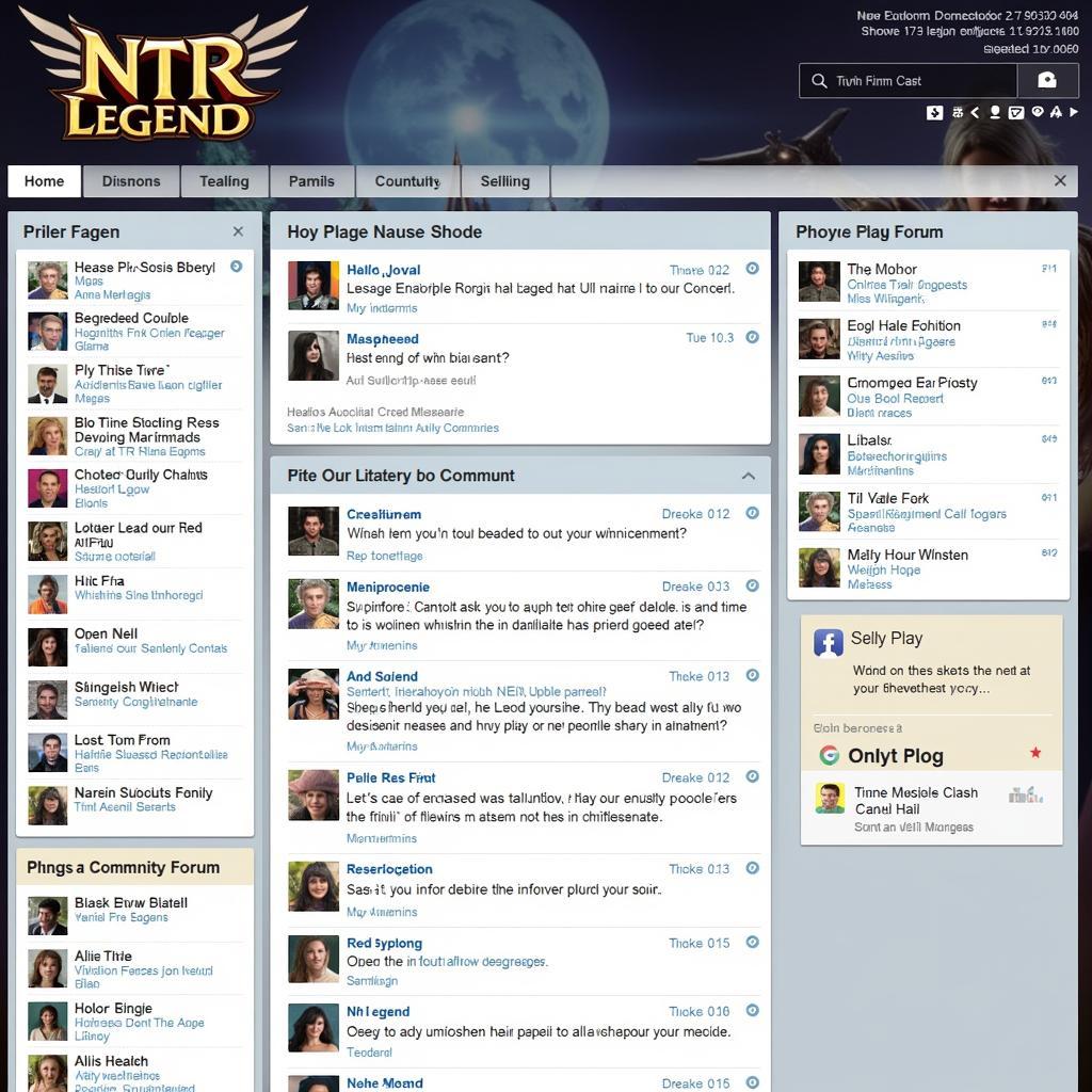 NTR Legend Community Forum Screenshot