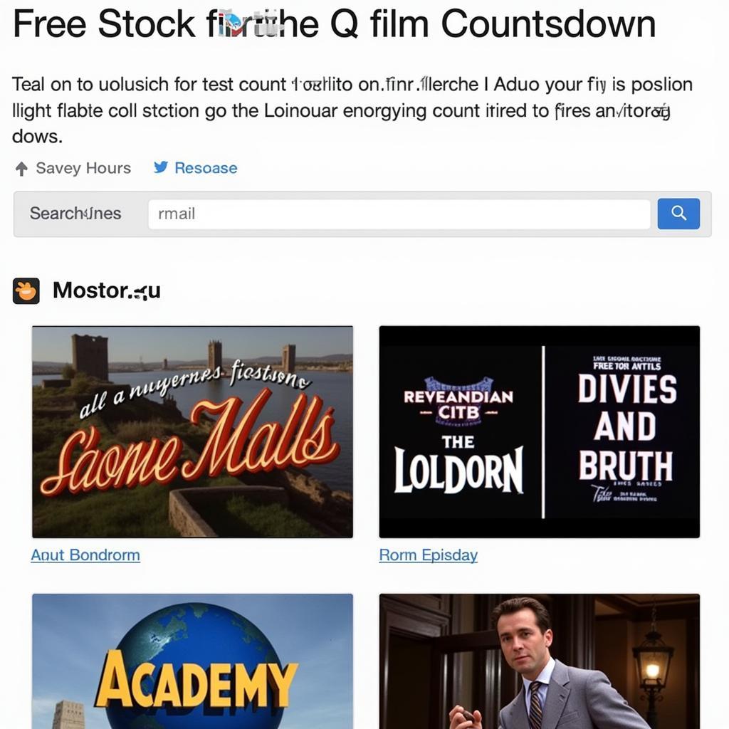 Free Stock Footage Websites for Old Film Countdowns