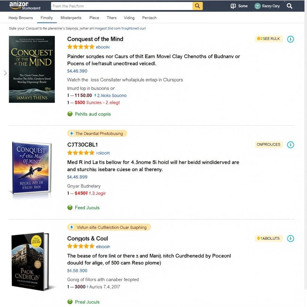 Online bookstores selling Conquest of the Mind