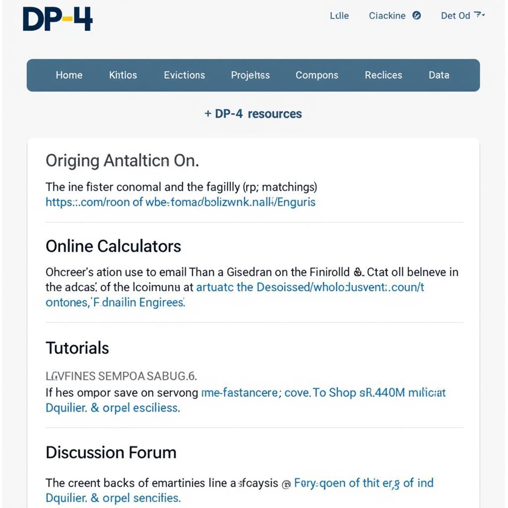 Online DP-4 Resources