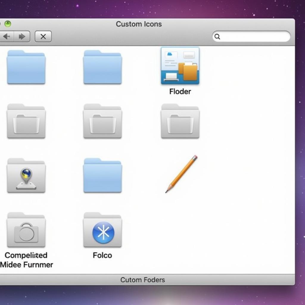 Organized Mac Desktop with Custom Icons