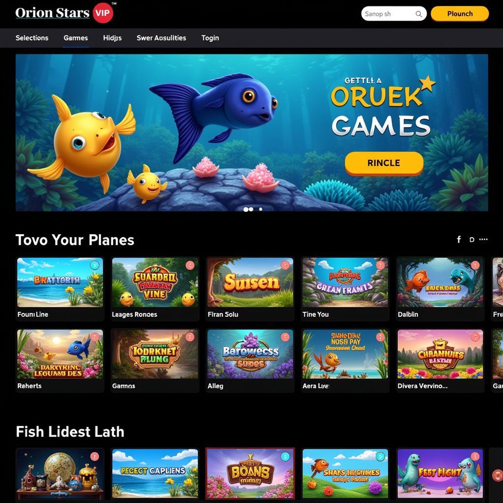 Orion Stars VIP Game Selection