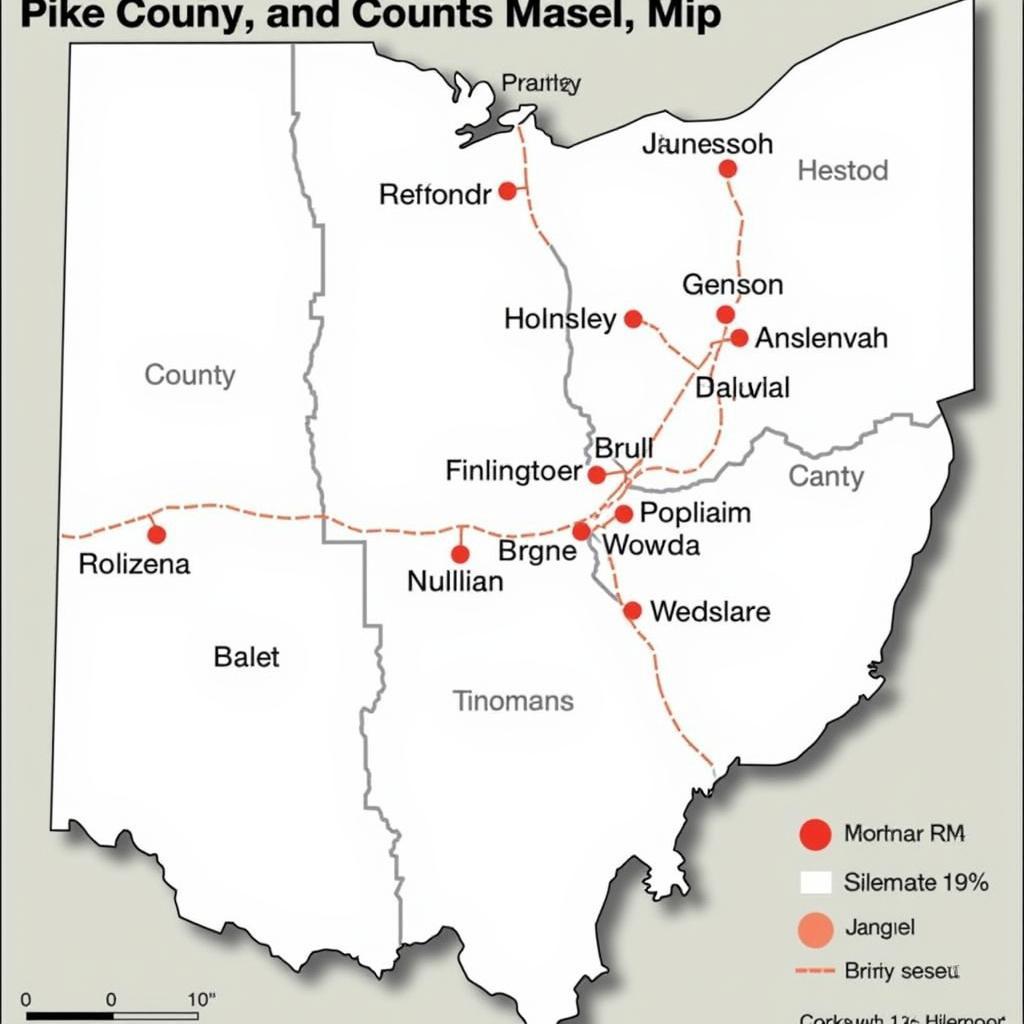 Map of Pike County, Ohio