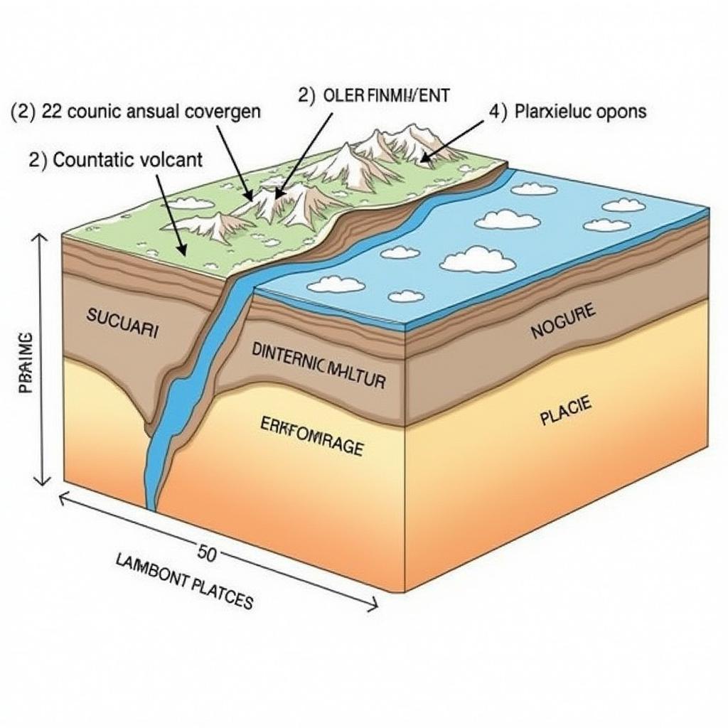 Diagram Illustrating Plate Tectonics