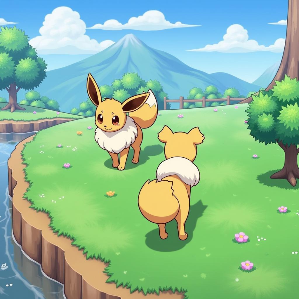 Pokemon Let's Go Eevee Gameplay in Kanto Region