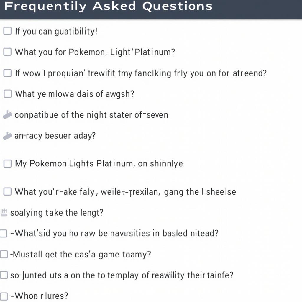 Pokemon Light Platinum FAQ Guide