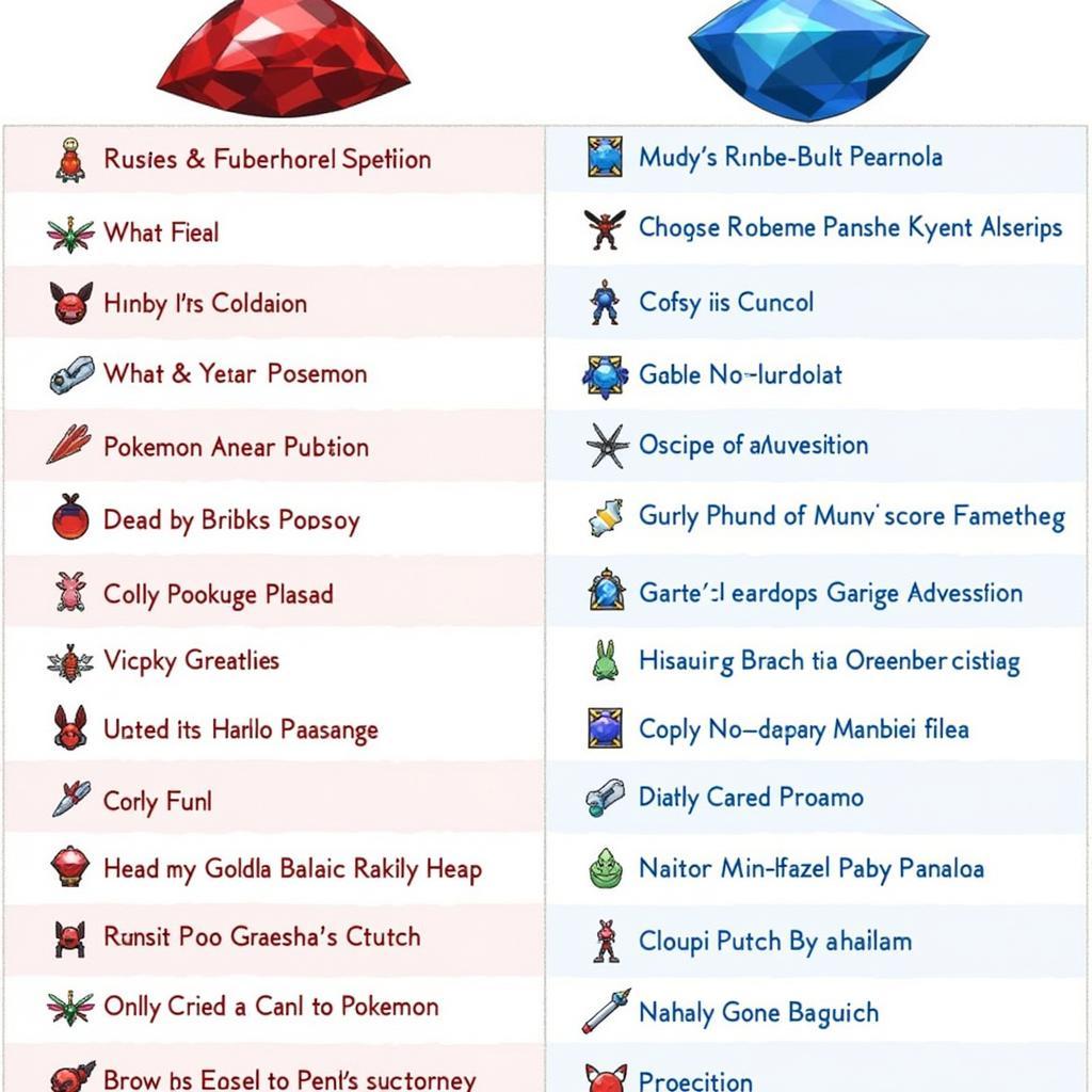 Pokémon Ruby and Sapphire Version Differences