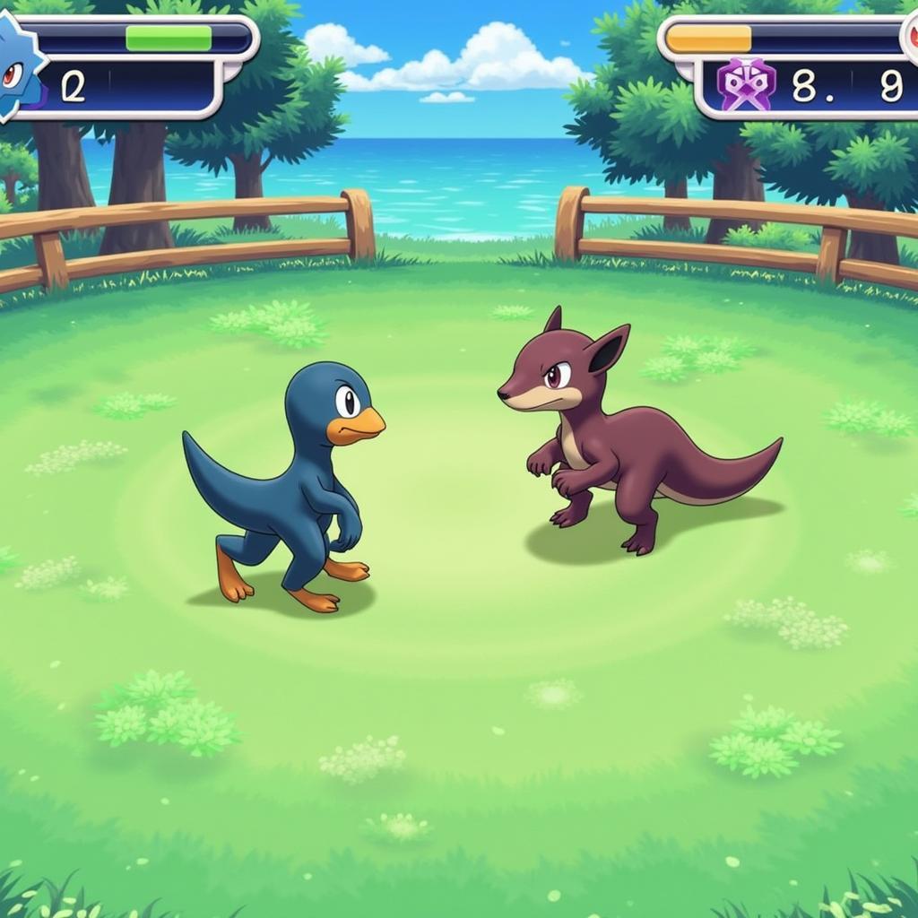 Pokemon Sapphire GBA Battle Scene