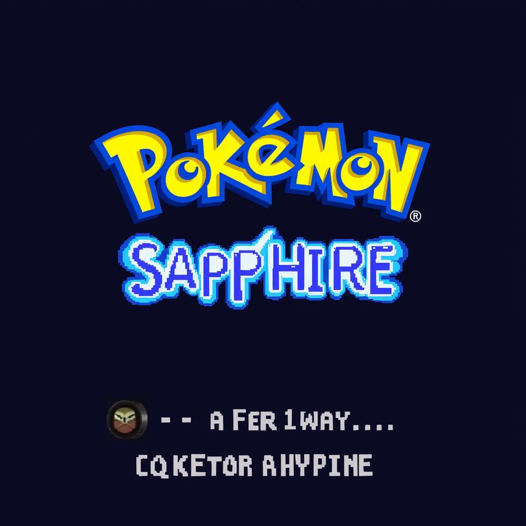 Pokemon Sapphire GBA ROM Download Title Screen