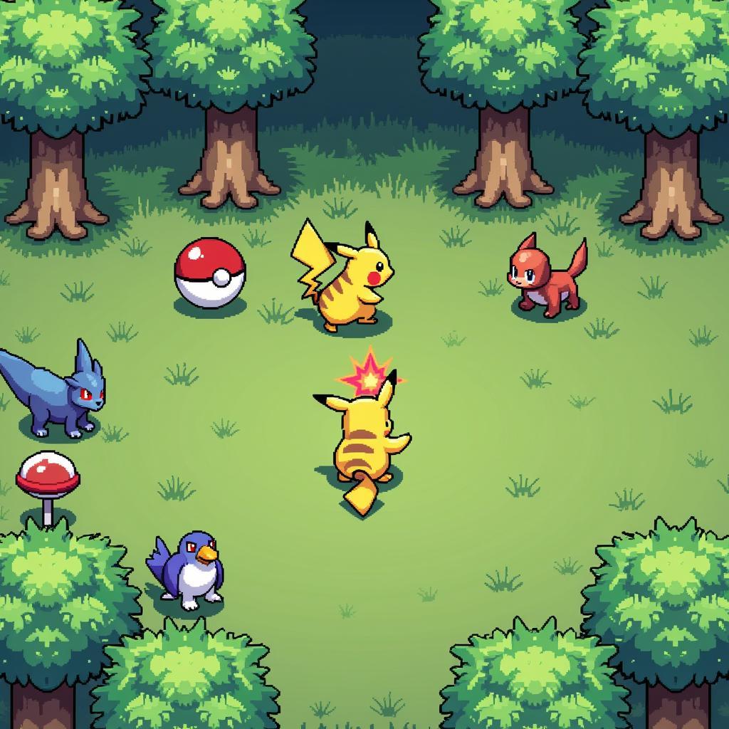 Pokemon Yellow Battle Scene