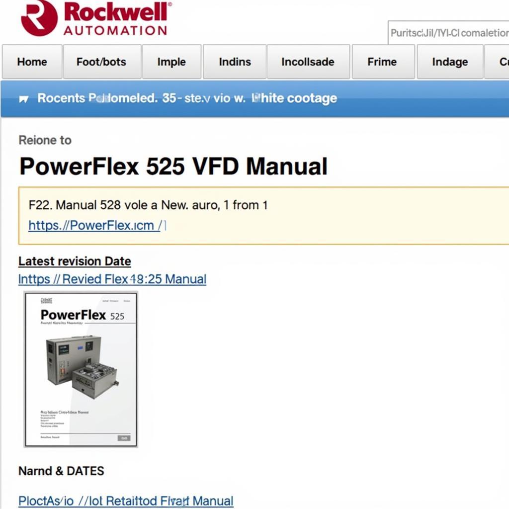 Checking for Updated PowerFlex 525 VFD Manual Revisions