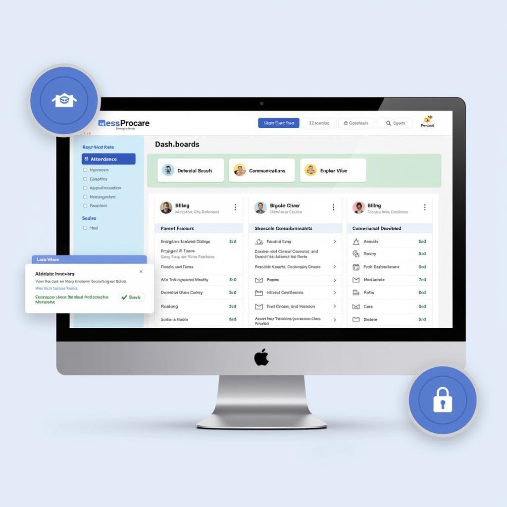 Procare Software Interface Dashboard