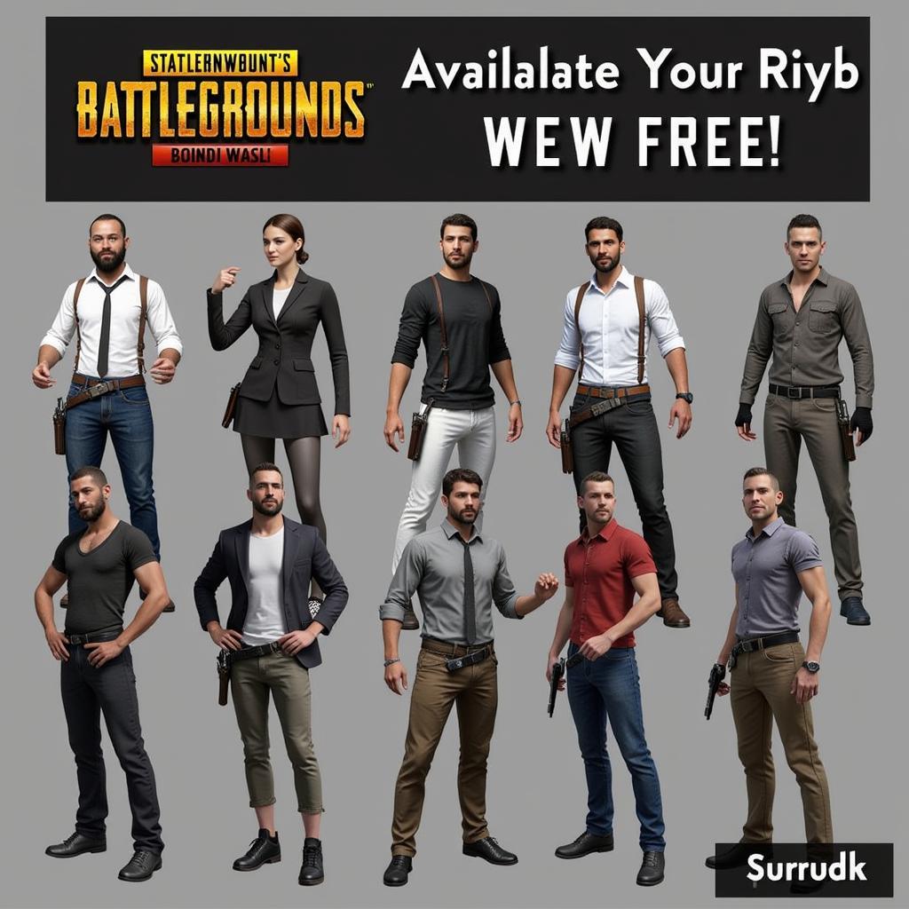 Downloadable PUBG Character Models