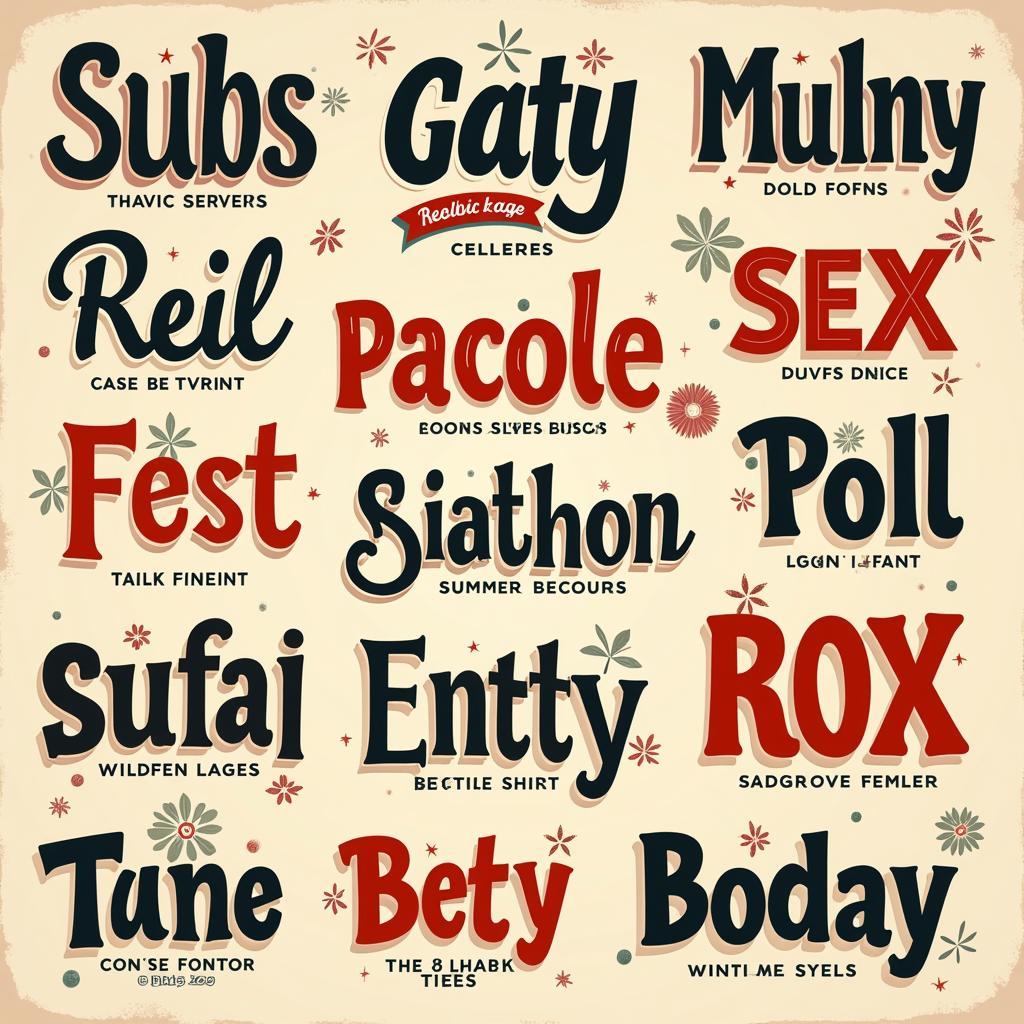 Retro Dolly Font Examples