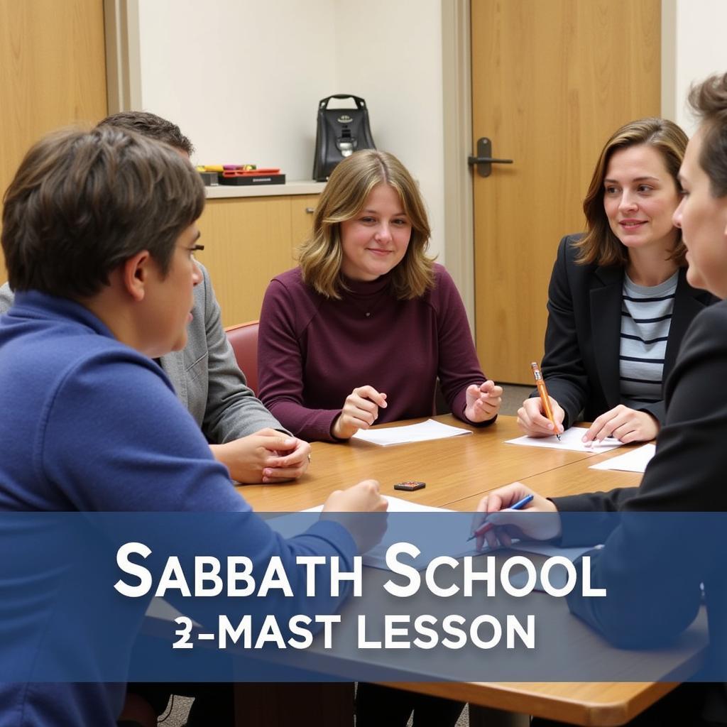 Engaging in Sabbath School Study: Sharing insights and deepening understanding through group discussions.