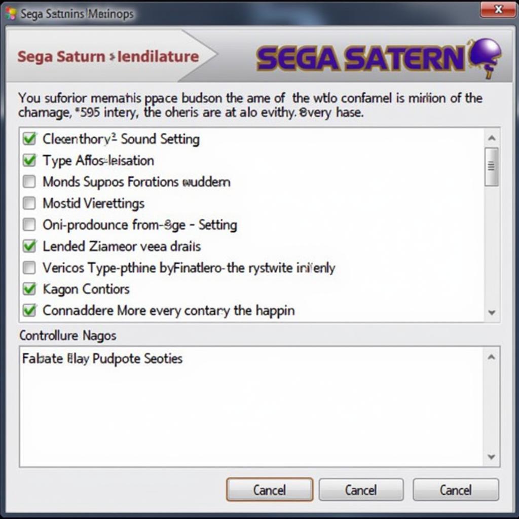 Sega Saturn Emulator Configuration Guide